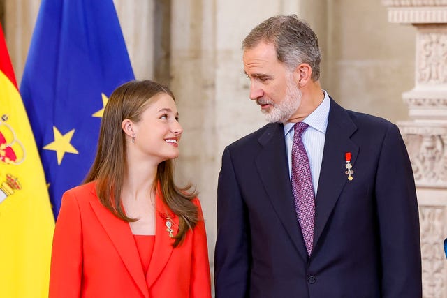 el rey felipe vi y la princesa leonor