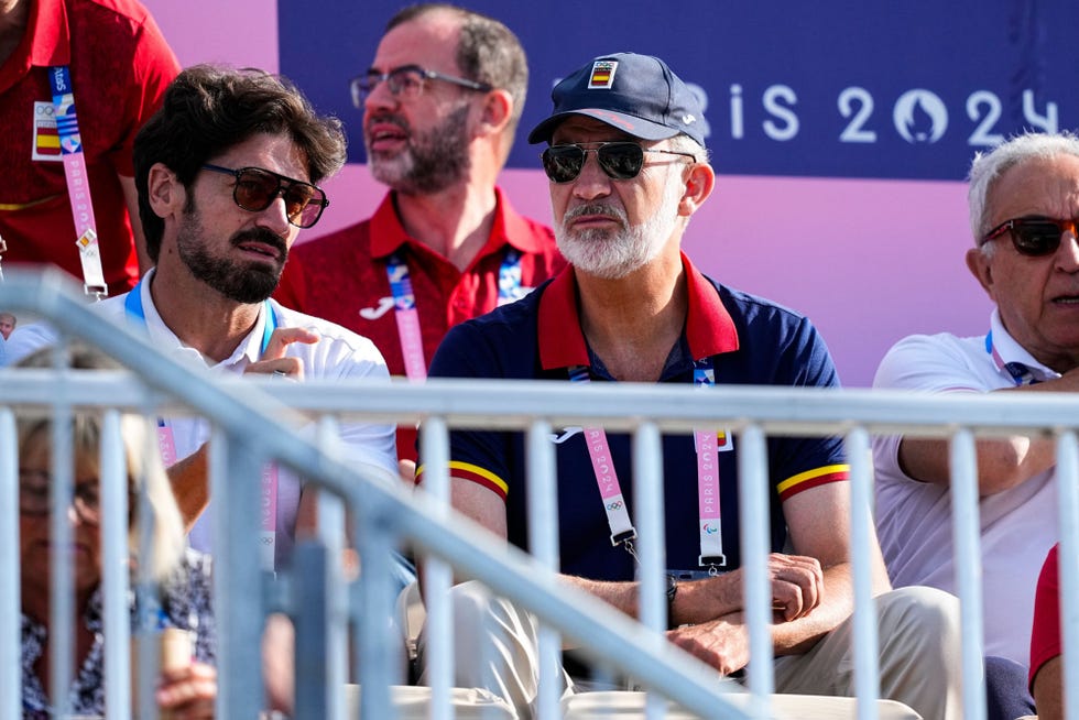 el rey y el presidente de la federacion espanola de piraguismo