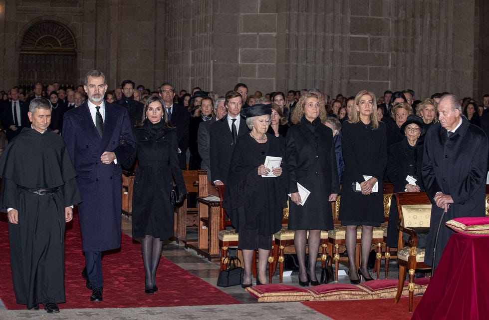 Los Reyes, en el funeral de la Infanta Pilar