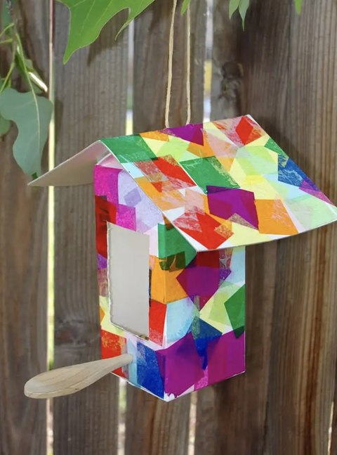 recycled crafts for kids birdhouse