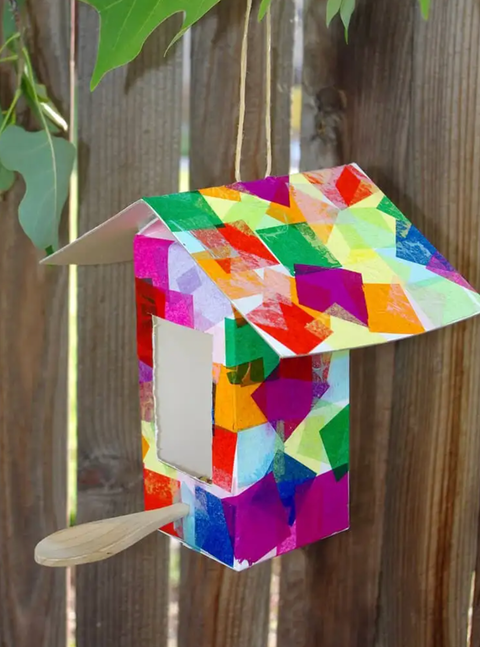 recycled crafts for kids birdhouse