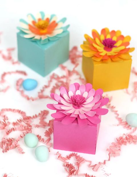 recycled crafts for kids paper flower boxes