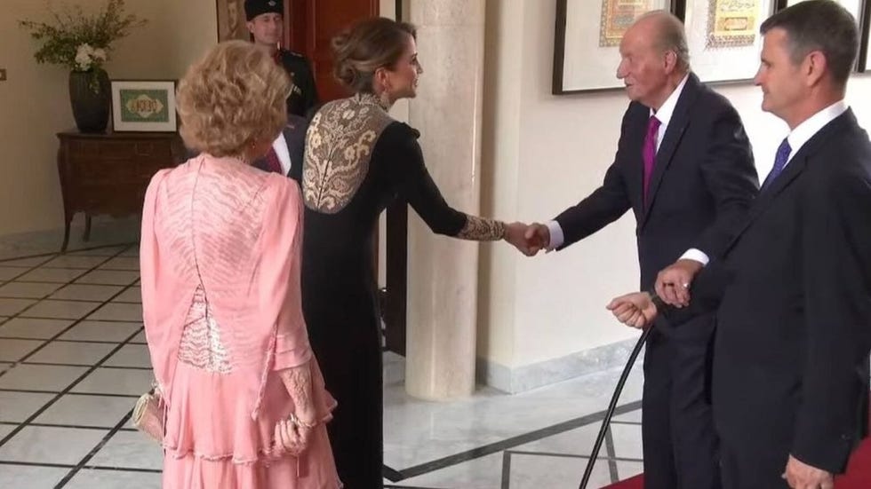 los reyes eméritos en jodania