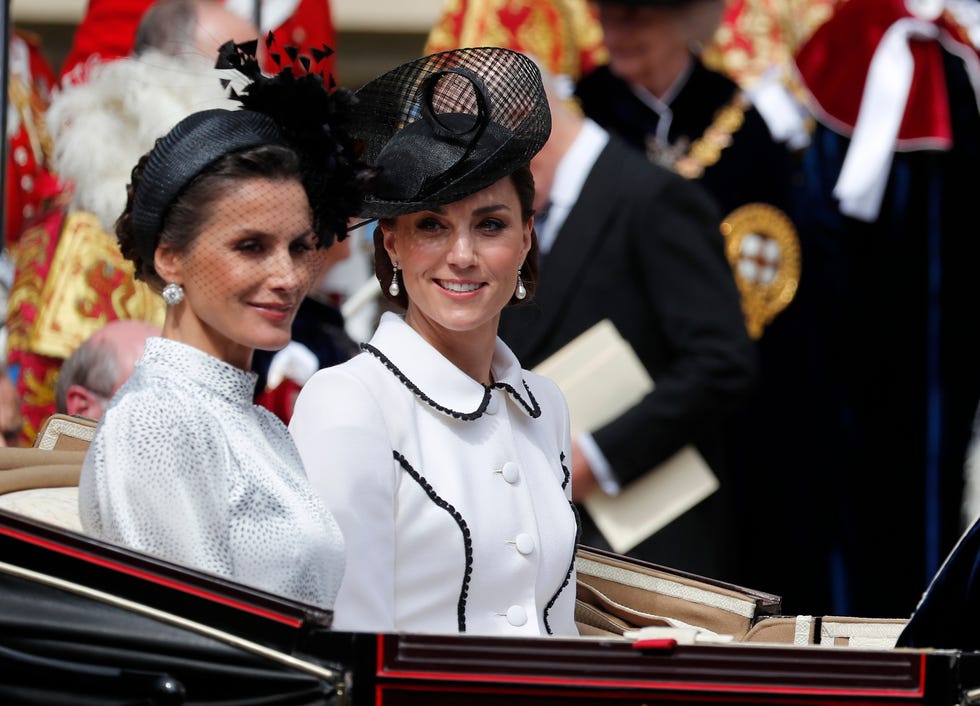 Reyes de España y Duques de Cambridge desfile Orden de la Jarretera