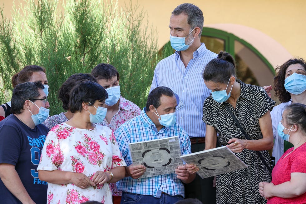 los reyes en la granja escuela 'el terminillo' en cuenca el 2 de julio de 2020