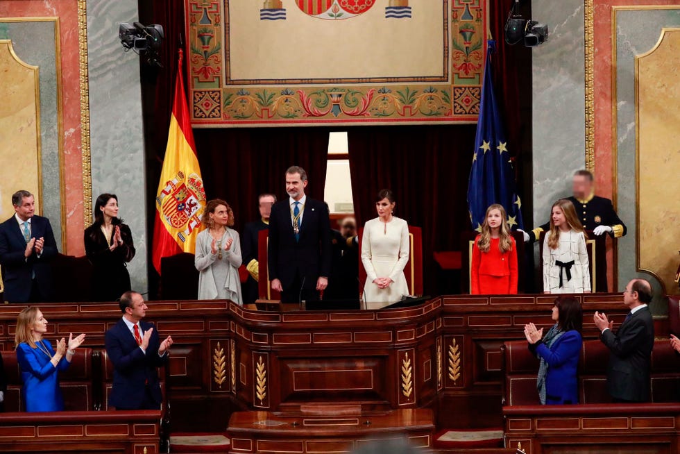 Los Reyes y sus hijas en el Congreso en la sesión de apertura de la legislatura