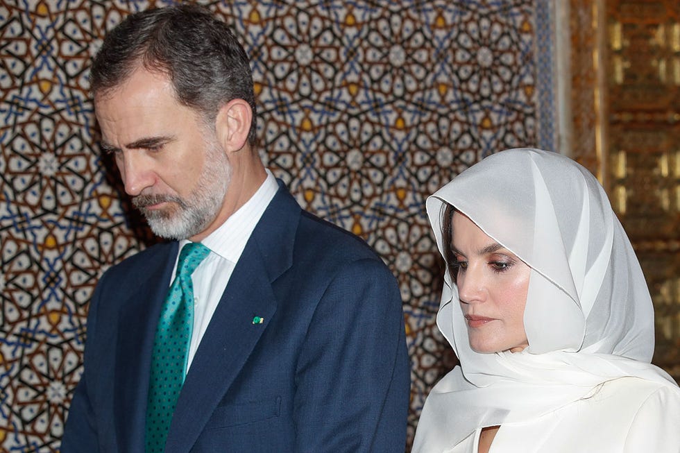 Los Reyes, en el mausoleo de Rabat