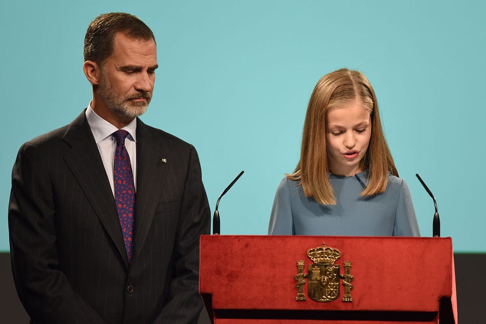 El rey Felipe y la princesa Leonor en la lectura de la Constitución