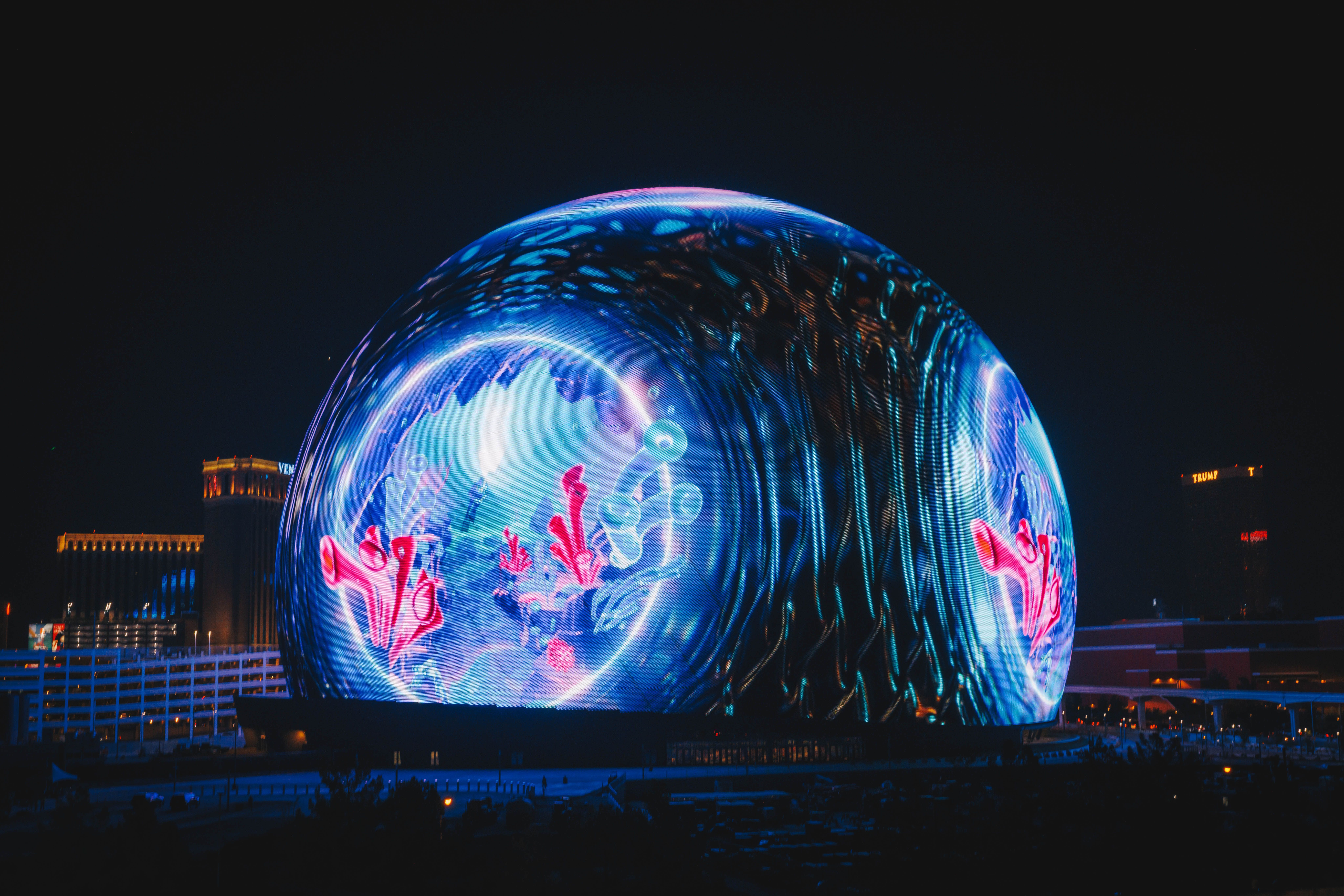 Las Vegas' 'Sphere' lights up with massive LED display, see pics