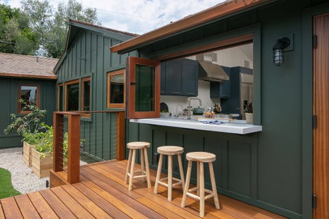 outdoor bar attached to kitchen