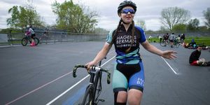 Robyn Hightman at Kissena Velodrome in Queens, NY on April 27, 2019.