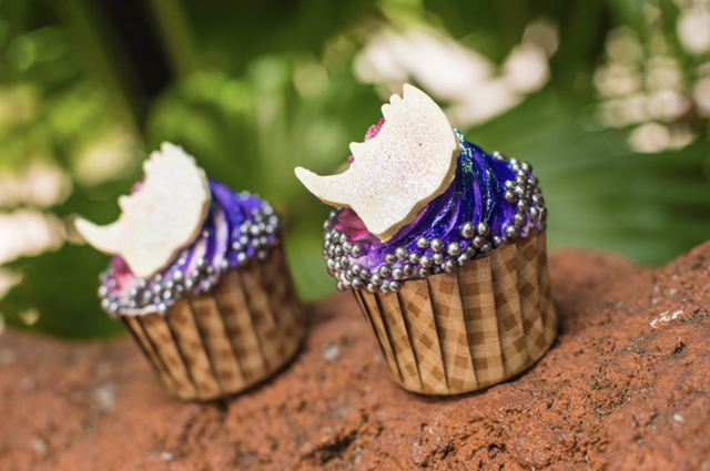 Ice cream cone, Purple, Cupcake, Baking cup, Icing, Dessert, Violet, Buttercream, Sweetness, Cream, 