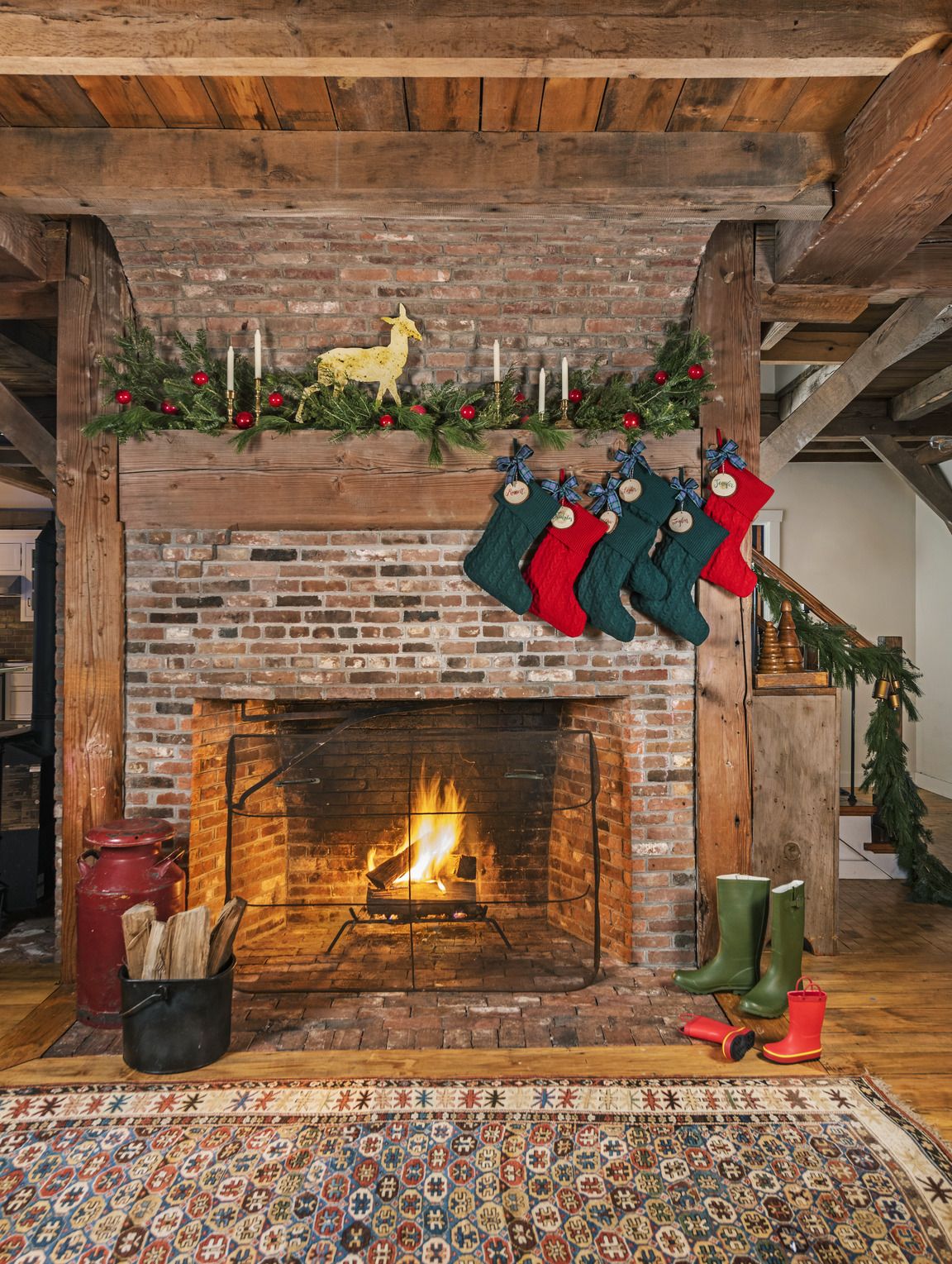 Fireplace christmas decor hotsell