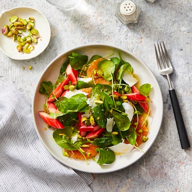 rhubarb and citrus salad rhubarb and citrus salad