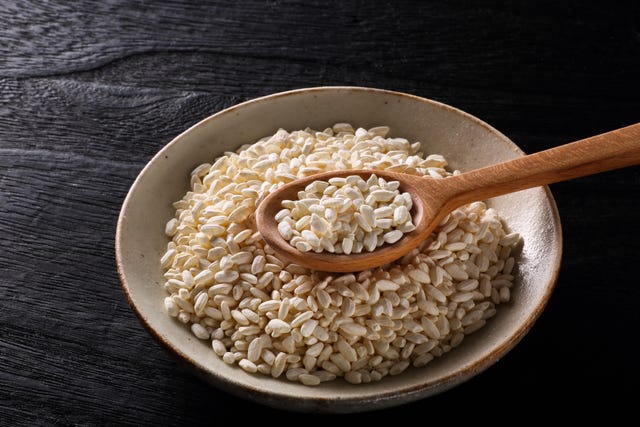 rice koji on black background