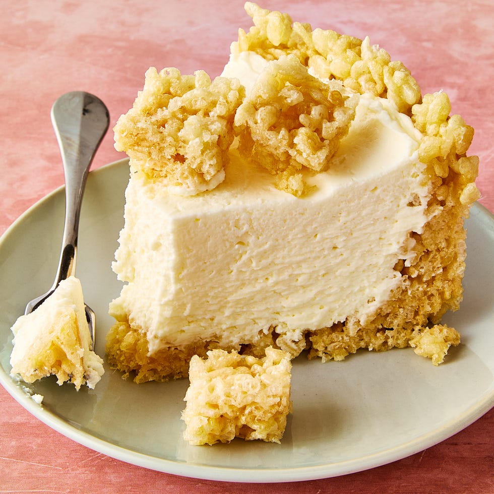 cheesecake with a rice krispie crust