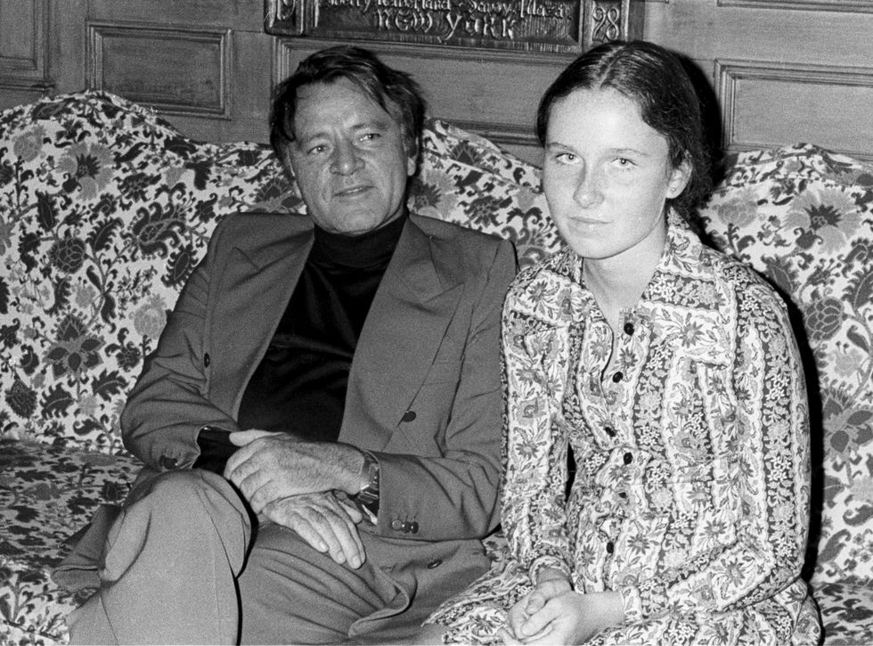 Richard Burton and Daughter Kate Burton at the Sherry Netherland Hotel, 1973
