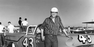 richard petty with his 1957 oldsmobile