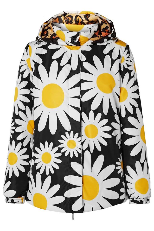 Clothing, Yellow, Product, Outerwear, Plant, Dress, Pattern, Flower, Sleeve, Hood, 