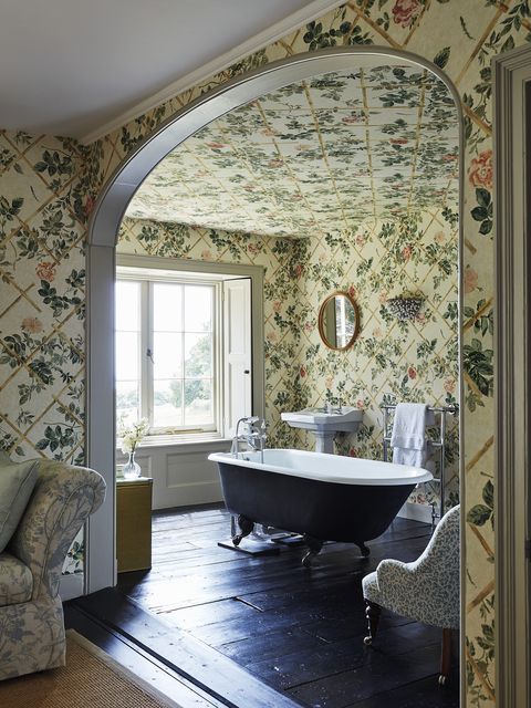 a simple claw foot tub is positioned for spectacular views of the english channel