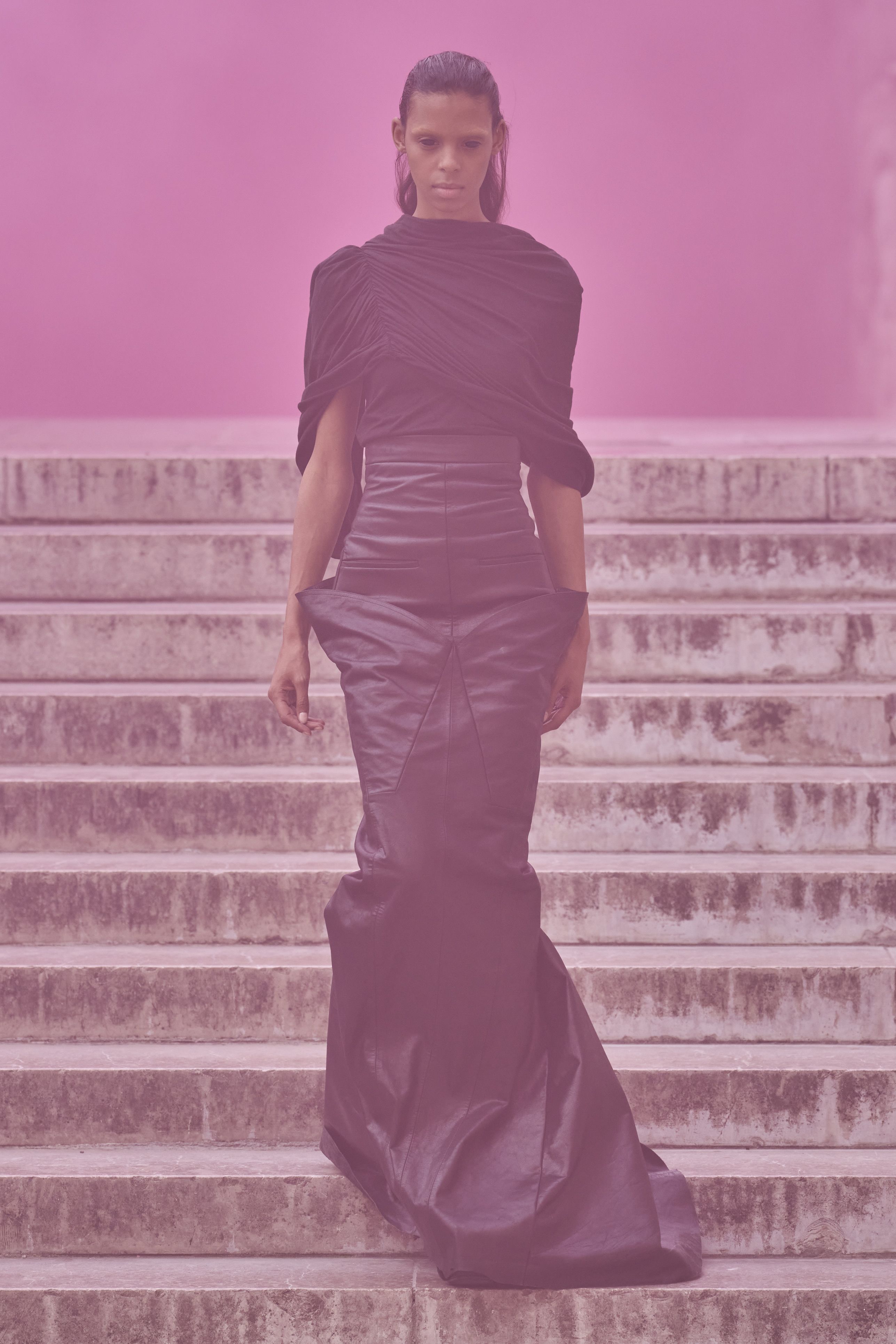 【RICK OWENS】 EDFU T マキシドレス ピンク リックオウエンス Rick Owens EDFU T Maxi Dress en Pink pour femme | LN-CC®