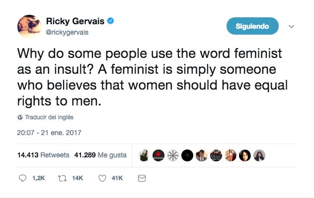 Ricky Gervais sobre feminismo