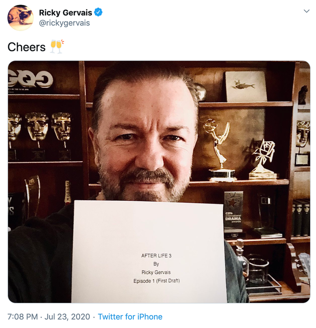 Ricky Gervais offers big update on Netflix's After Life season 3