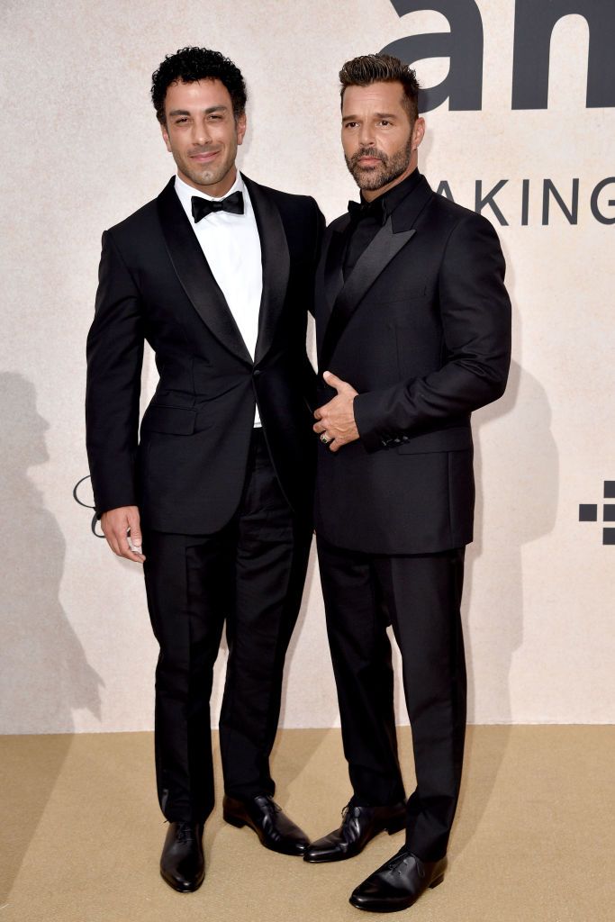 cap dantibes, france may 26 ricky martin and jwan yosef attend amfar gala cannes 2022 at hotel du cap eden roc on may 26, 2022 in cap dantibes, france photo by lionel hahngetty images
