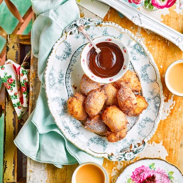 ricotta and chocolate mini doughnuts