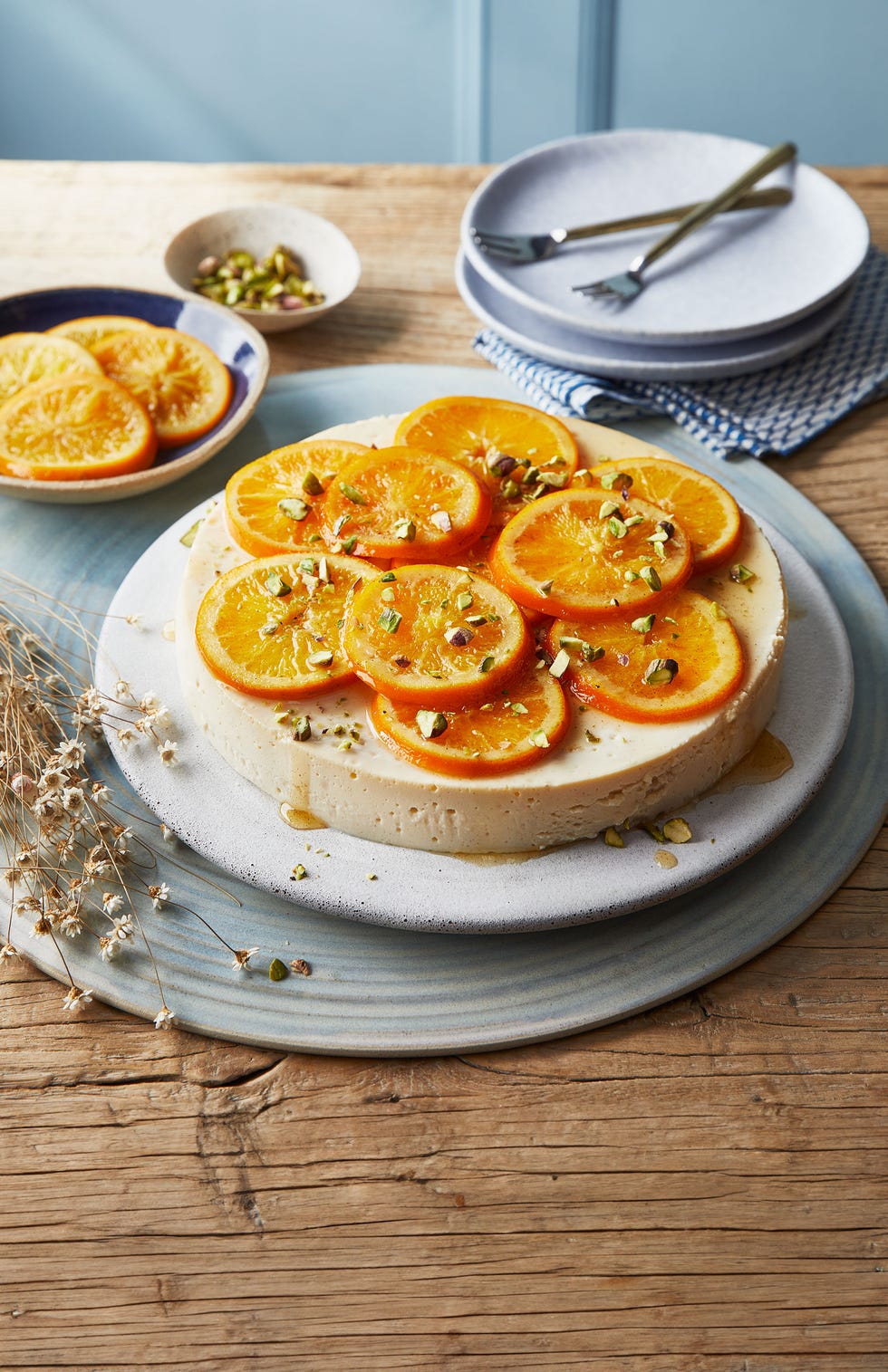 crustless honey and ricotta cheesecake