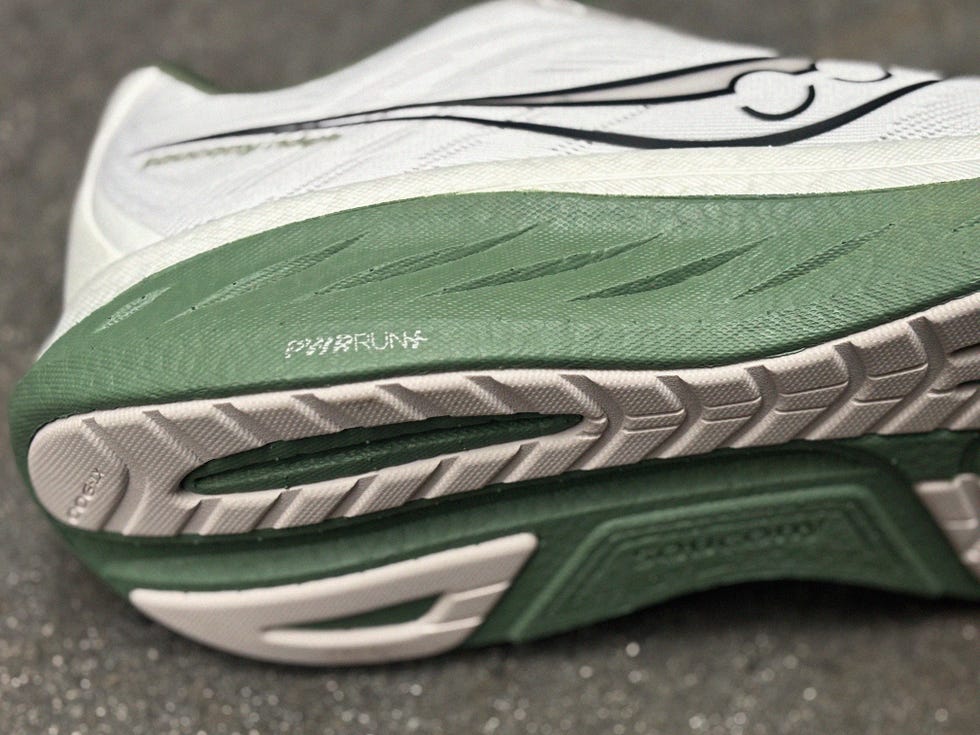 running shoe on its side