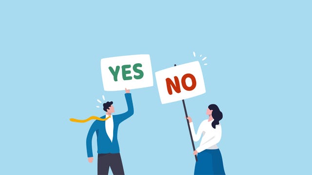 how to admit when you're wrong yes or no, right or wrong concept