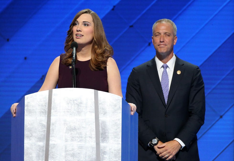 sarah mcbride at the democratic national convention in 2016