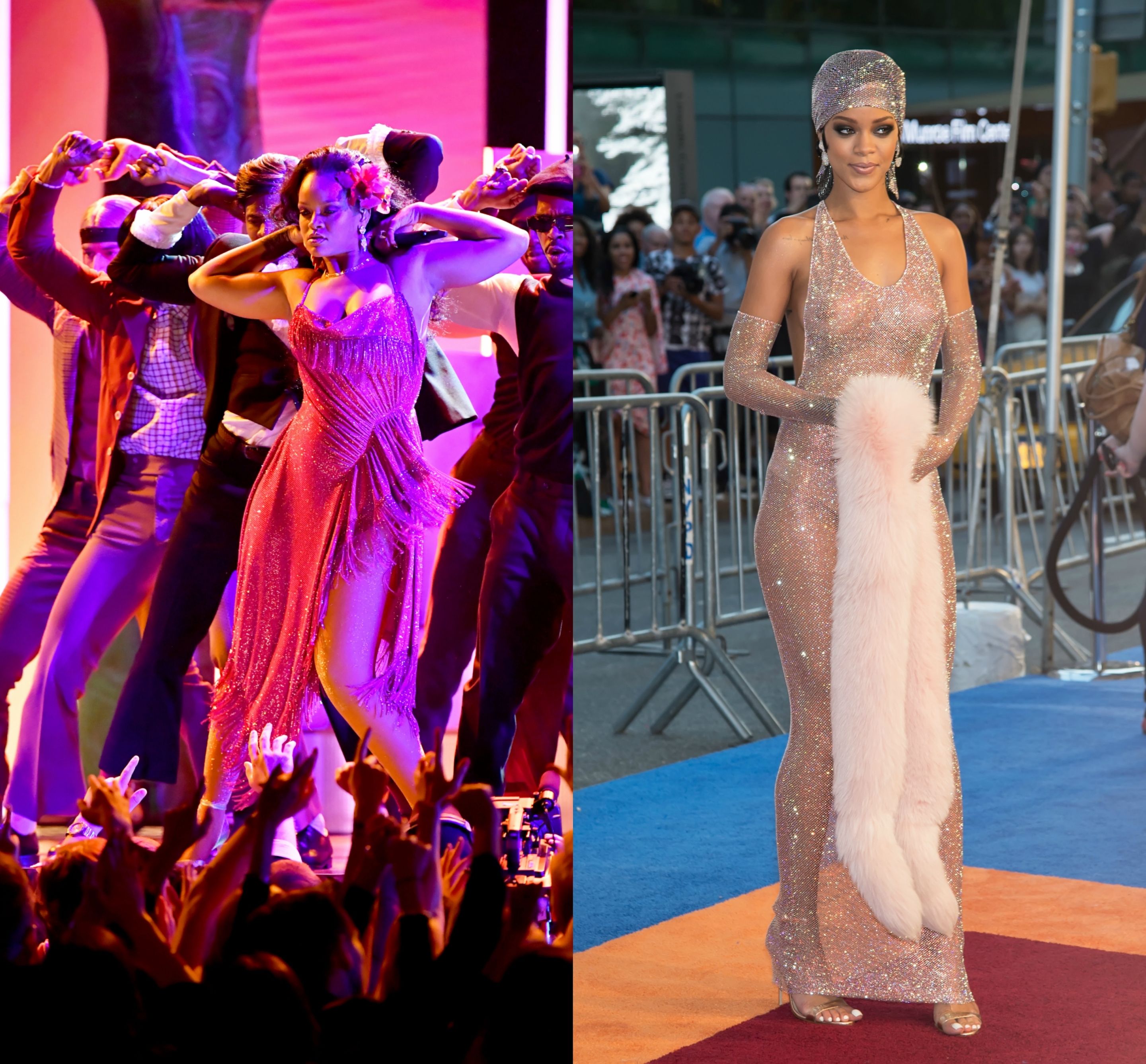 Rihanna's Grammy Dress Had 50,000 More Crystals Than Her CFDA Naked Dress