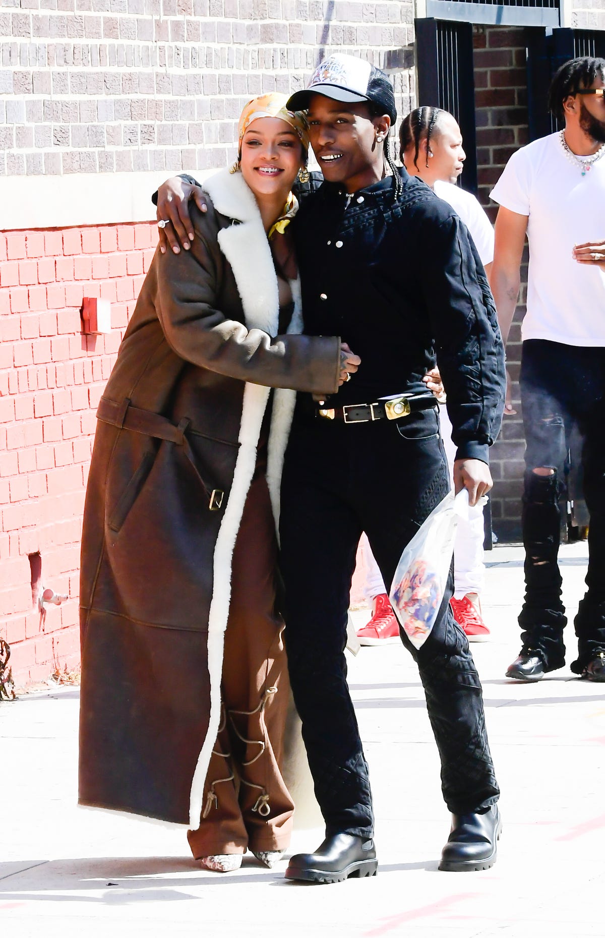 Rihanna and A$AP Rocky Get Cozy Together on the Set of a Music Video in  NYC: Looks Featuring Vintage Dolce and Gabbana Snakeskin Corset, Louis  Vuitton Spring 2022 Multicolor Fur Pieces +