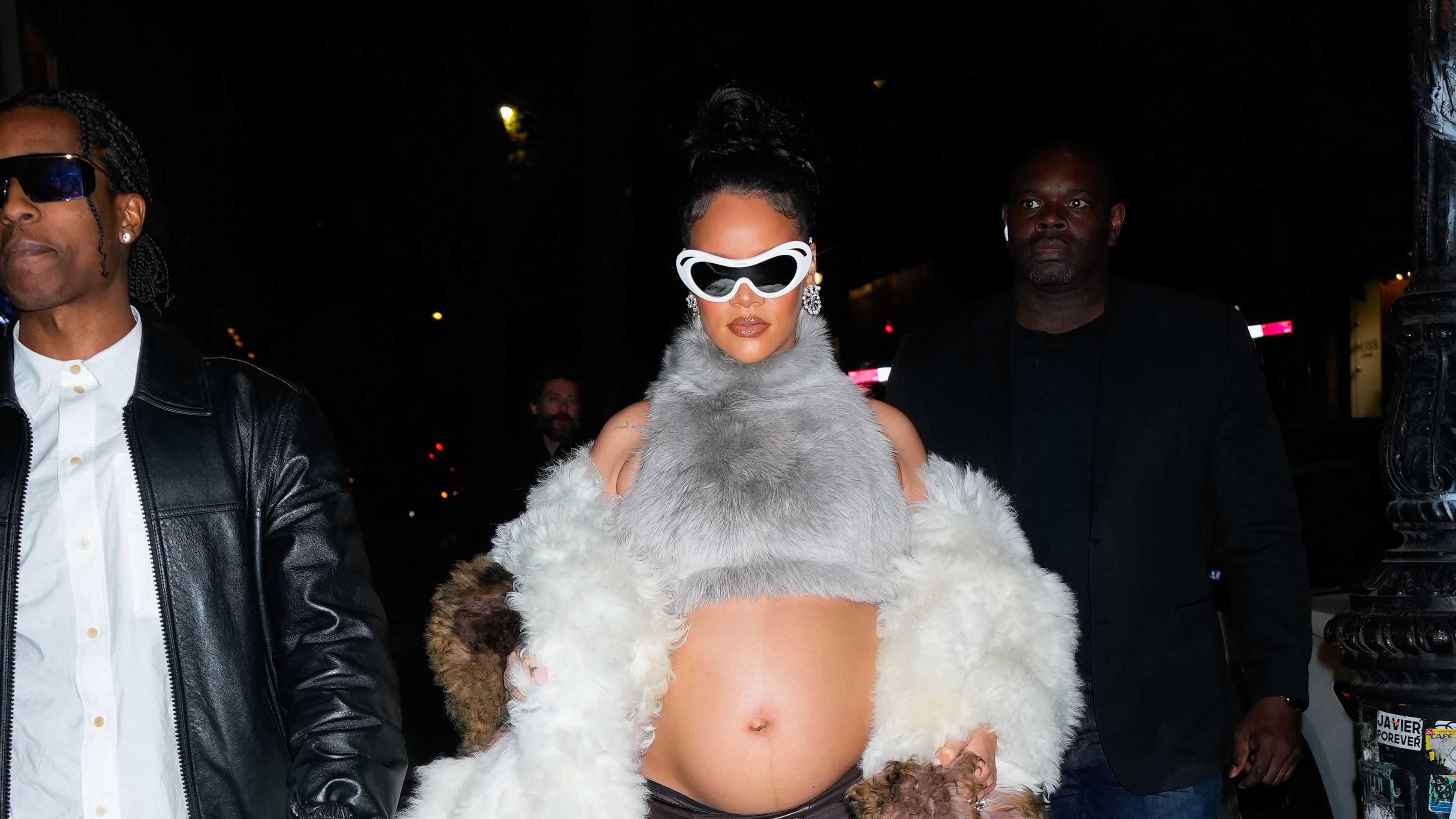 Rihanna Shows Off Her Baby Bump in Louis Vuitton Menswear Photos