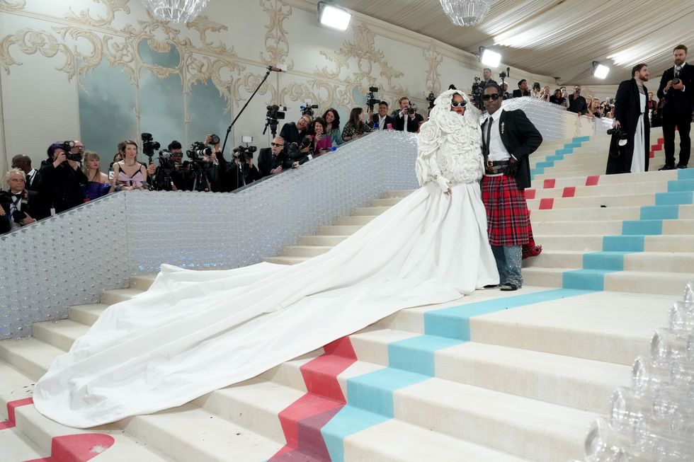 rihanna and a$ap rocky at the 2023 met gala