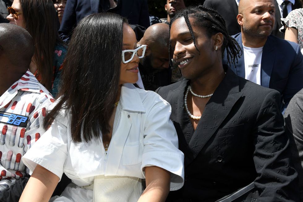 These two! 🥹 Rihanna and A$AP Rocky wore coordinating denim looks to the Louis  Vuitton Menswear Spring 2024 show. Fashion killas indeed.
