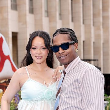 rihanna and asap rocky at the smurfs premiere