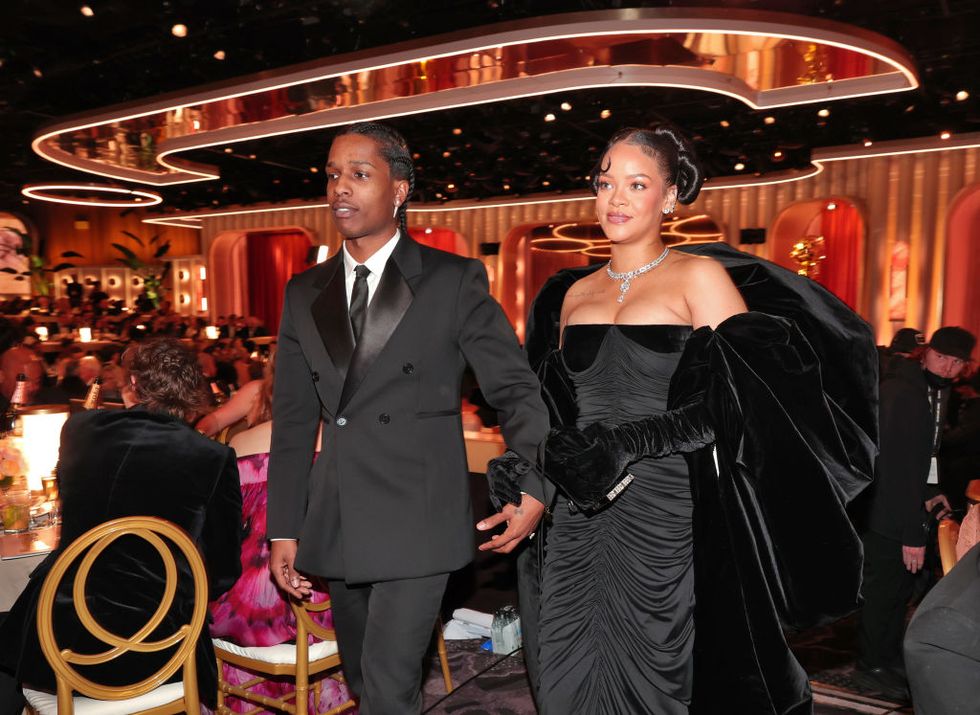 rihanna and asap attend the golden globes together
