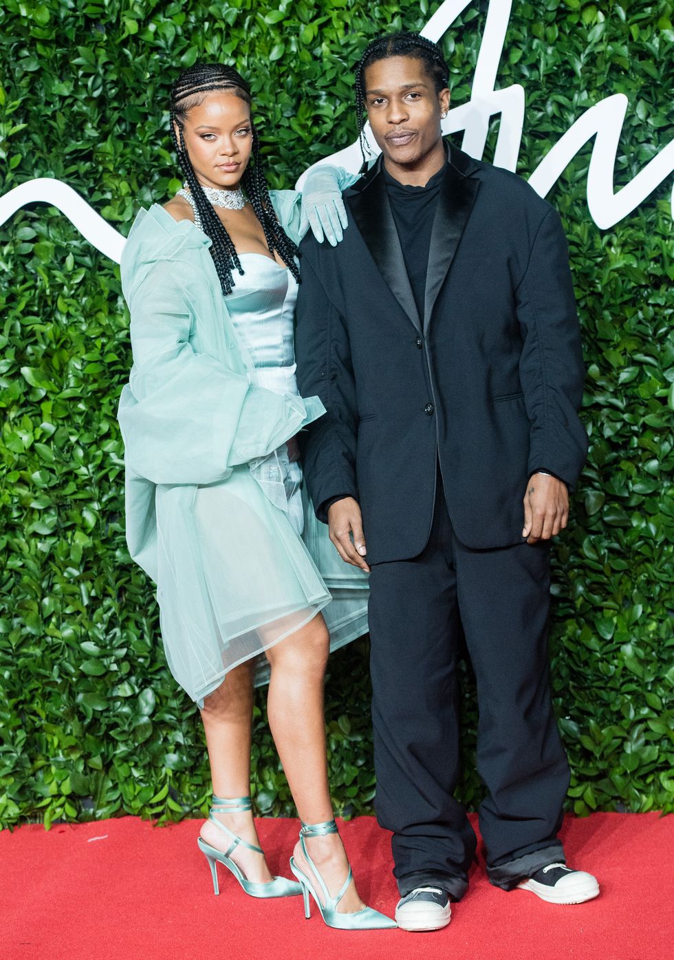 rihanna and aap rocky at the british fashion awards in 2019﻿