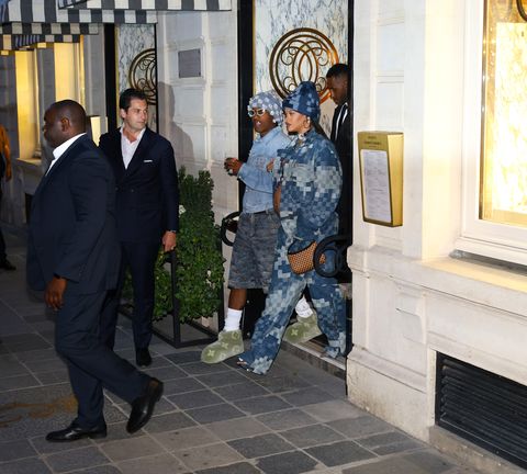 rihanna and rocky exit building