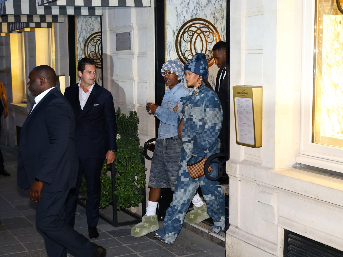 Rihanna & A$AP Rocky Match in All Denim at Pharrell's Louis Vuitton Show