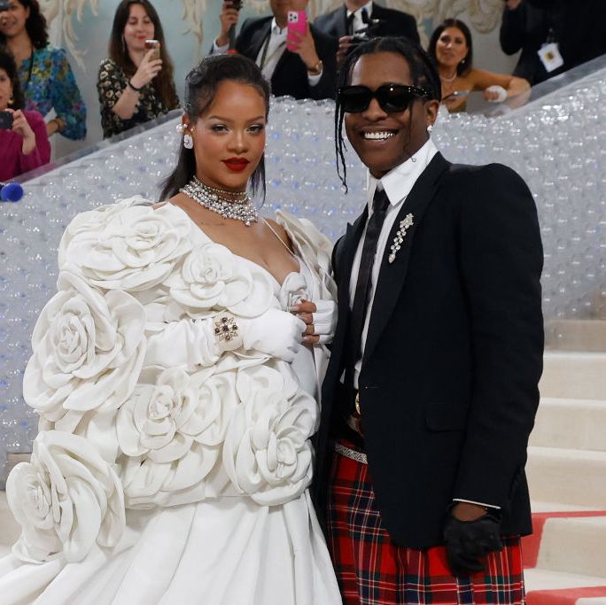 new york, new york may 01 rihanna and a$ap rocky attend the 2023 costume institute benefit celebrating karl lagerfeld a line of beauty at metropolitan museum of art on may 01, 2023 in new york city photo by taylor hillgetty images