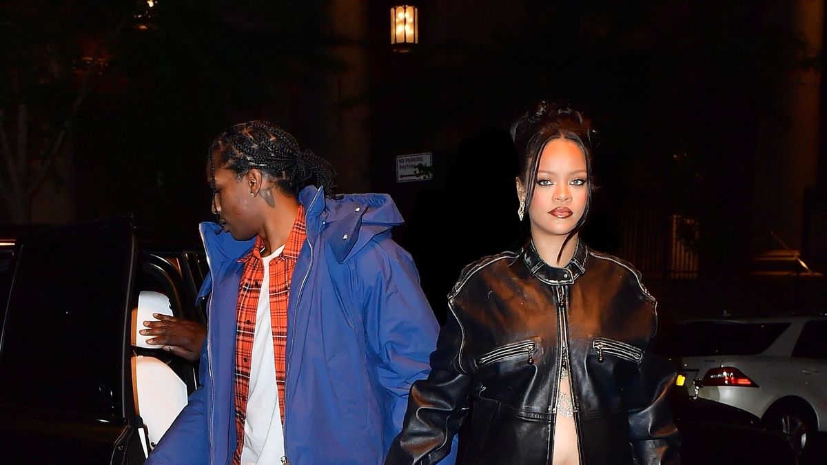 Rihanna Wore No Top, An Open Coat, And Micro Skirt For Date With A$Ap Rocky