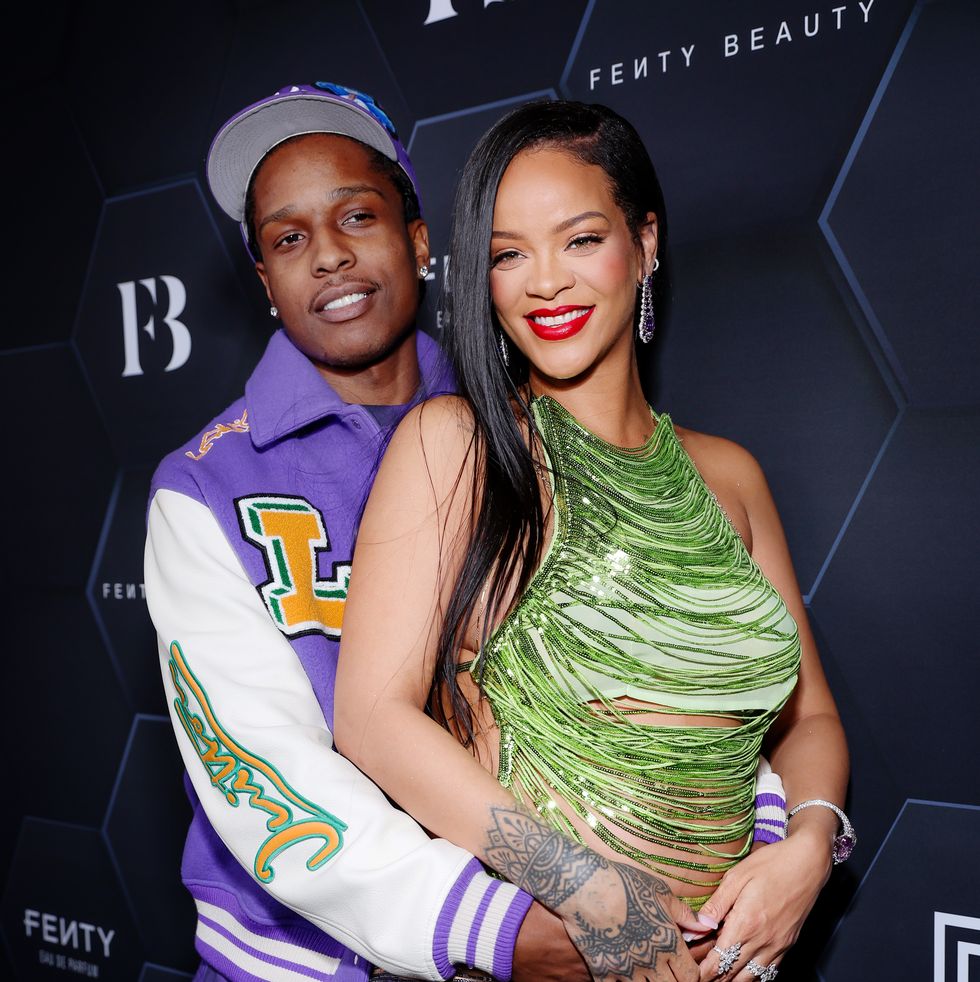 rihanna and asap rocky pictured during her last pregnancy in the spring of 2022