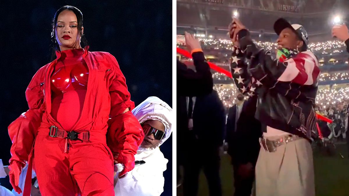 Watch A$AP Rocky Adorably Film Rihanna During Her Super Bowl ...