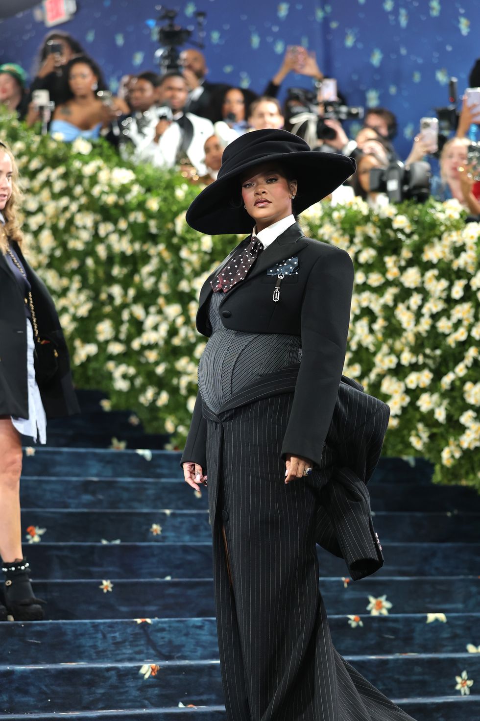 the 2025 met gala celebrating "superfine: tailoring black style" arrivals