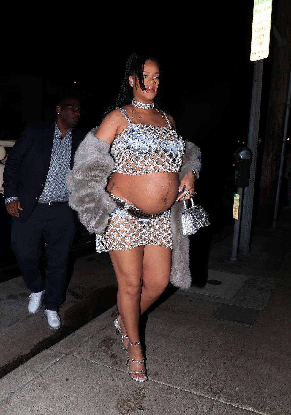 Pregnant Rihanna Wears Mesh Crop Top and Mini Skirt on Mother's Day Date