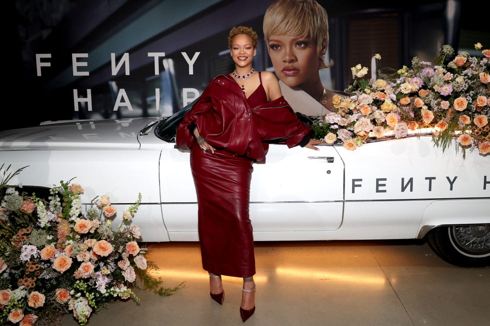 rihanna celebrates fenty hair brand launch in la